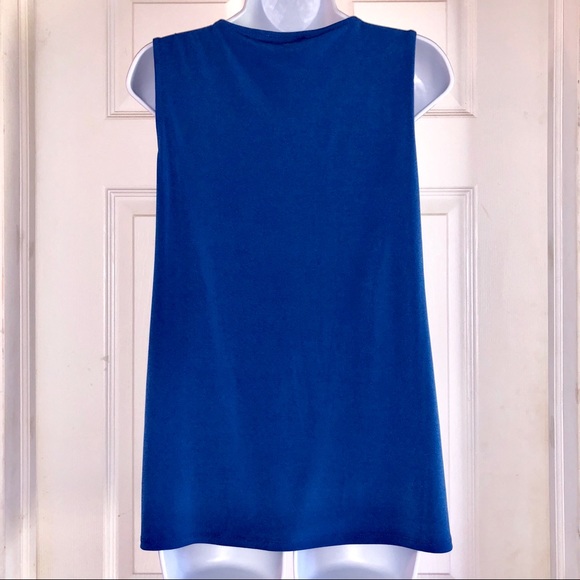 Carmen Marc Valvo Cobalt Blue Tank Top - Picture 2 of 8